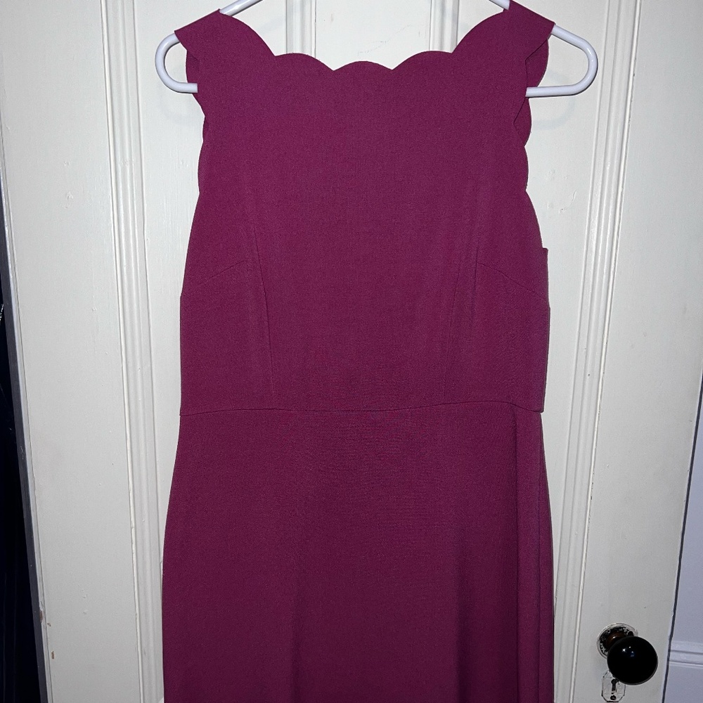 Magenta V-back summer dress